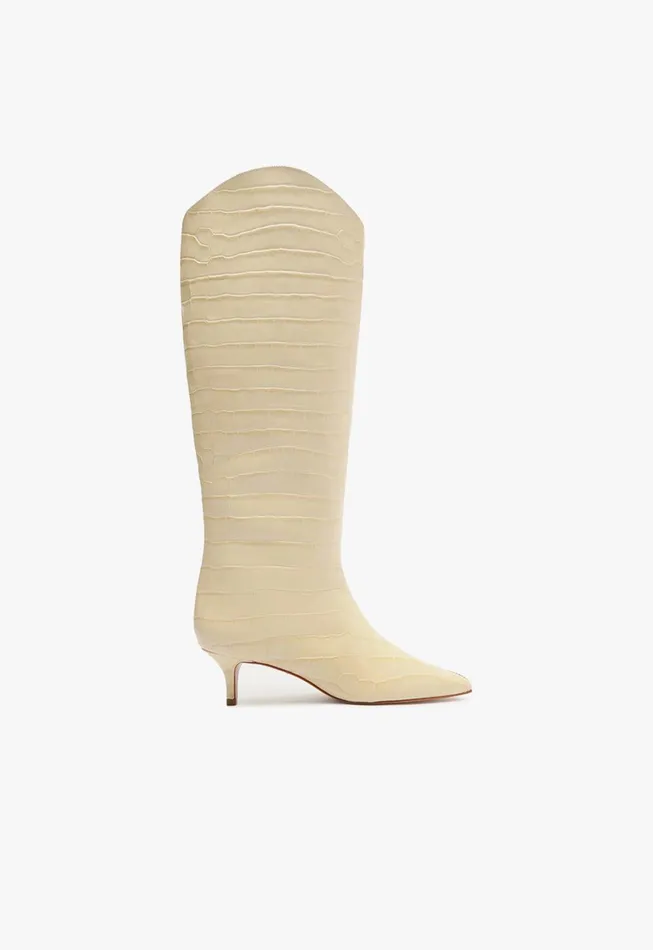 Schutz Shoes Maryana Boots Women Maryana Lo Wide Boot Beige