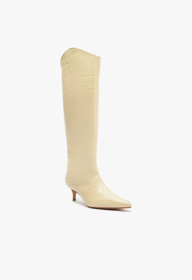 Schutz Shoes Maryana Boots Women Maryana Lo Wide Boot Beige
