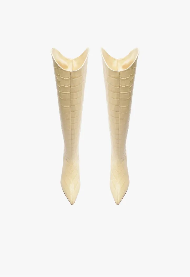 Schutz Shoes Maryana Boots Women Maryana Lo Wide Boot Beige