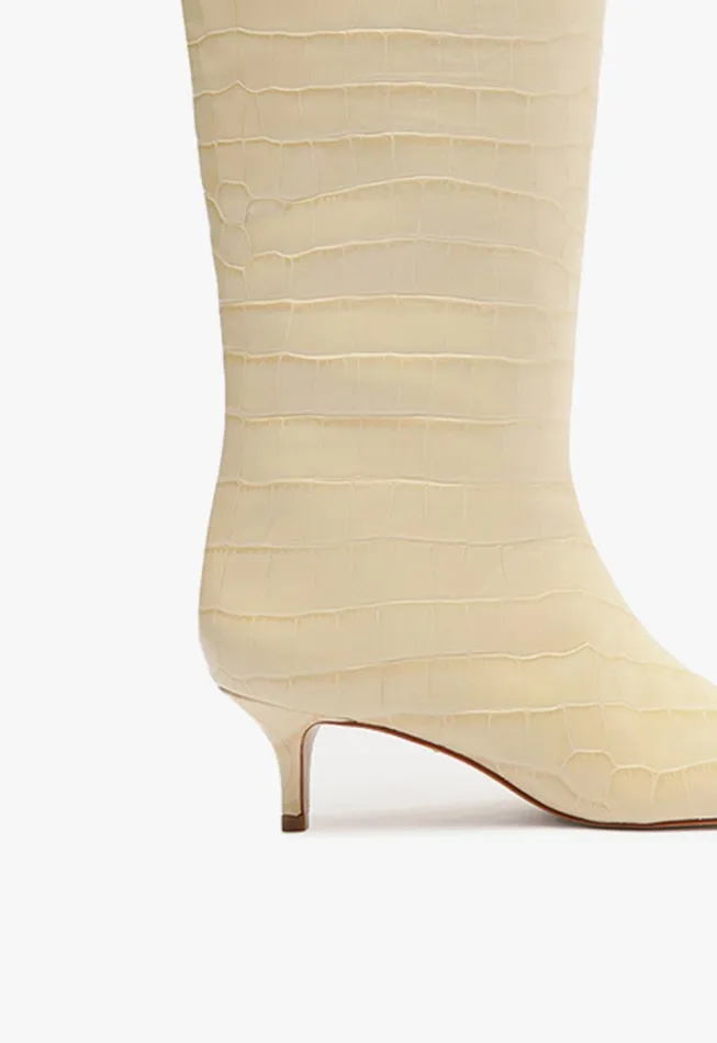 Schutz Shoes Maryana Boots Women Maryana Lo Wide Boot Beige
