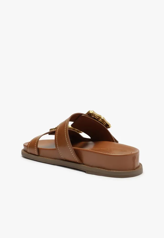 Schutz Shoes Mules Women Enola Sporty Leather Sandal New Wood