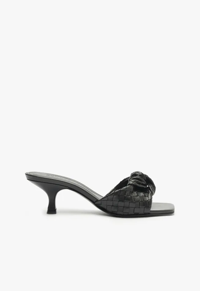 Schutz Shoes Mules Women Kareena Knot Mule Sandal Black