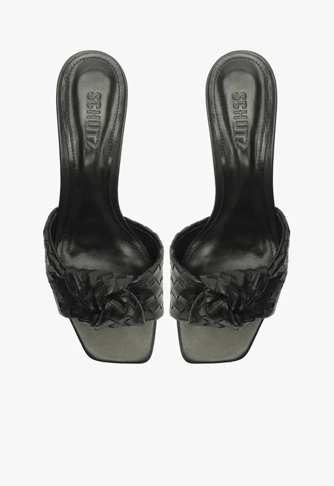 Schutz Shoes Mules Women Kareena Knot Mule Sandal Black
