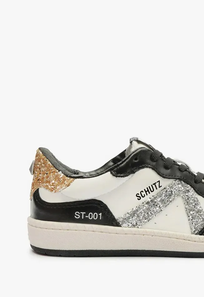 Schutz Shoes Sneakers Women St001 Leather Sneaker Silver Schutz Shoes Sneakers Women St001 Leather Sneaker Silver