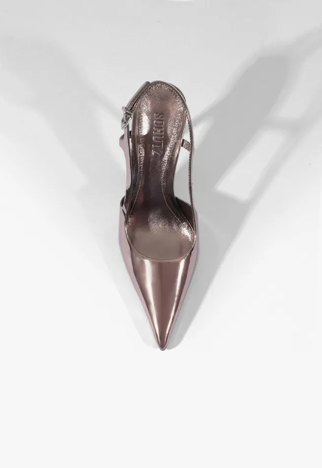 Schutz Shoes Women Boris Sling Pump Silver