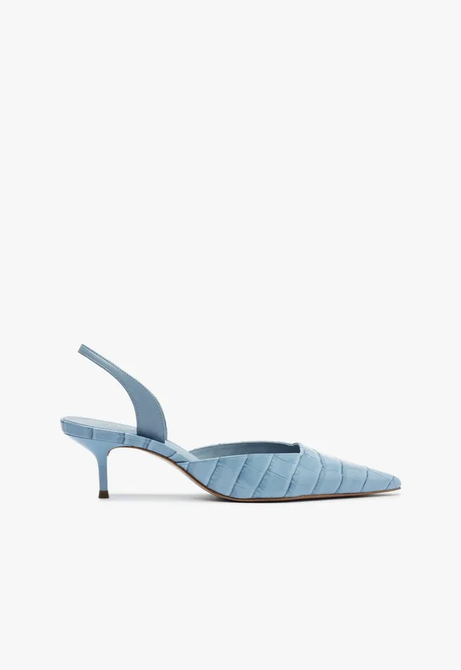 Schutz Shoes Women Paola Mid Sling Pump Blue
