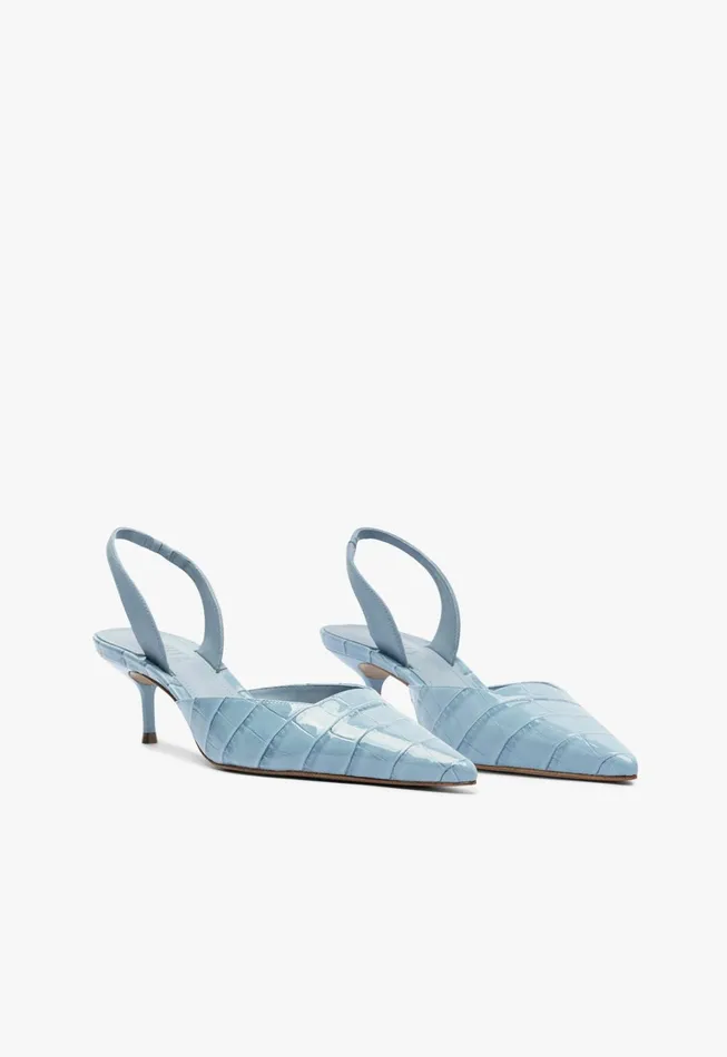 Schutz Shoes Women Paola Mid Sling Pump Blue