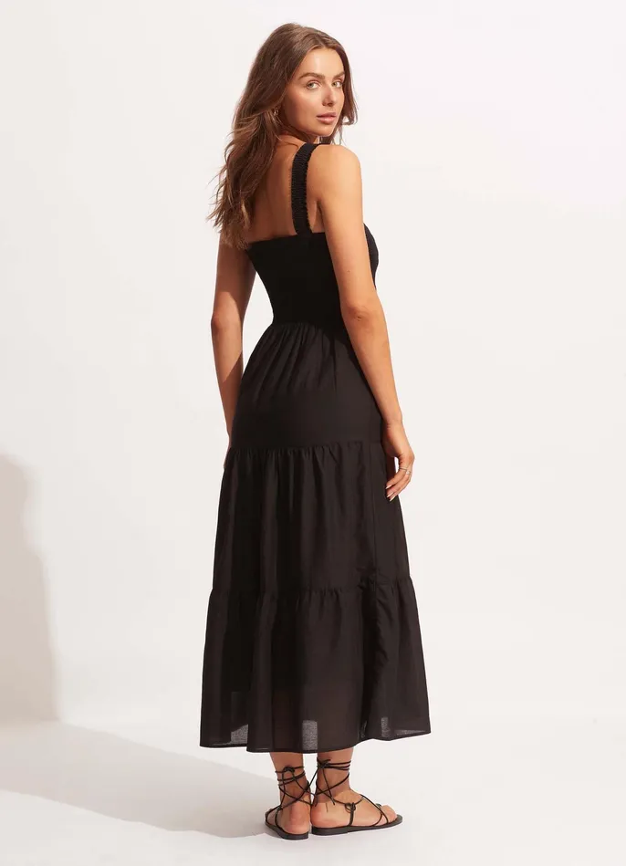 Seafolly Beach House Dress 8211 Black Women Beach Dresses