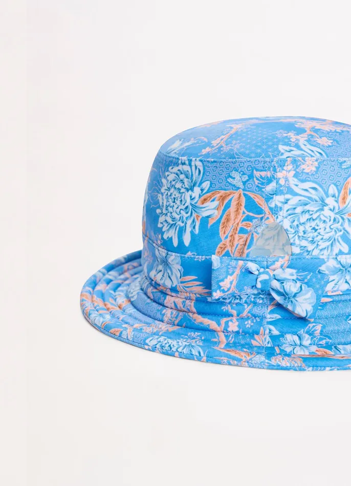 Seafolly Blue Fuji Girls Bucket Hat 8211 Blue Girls Accessories