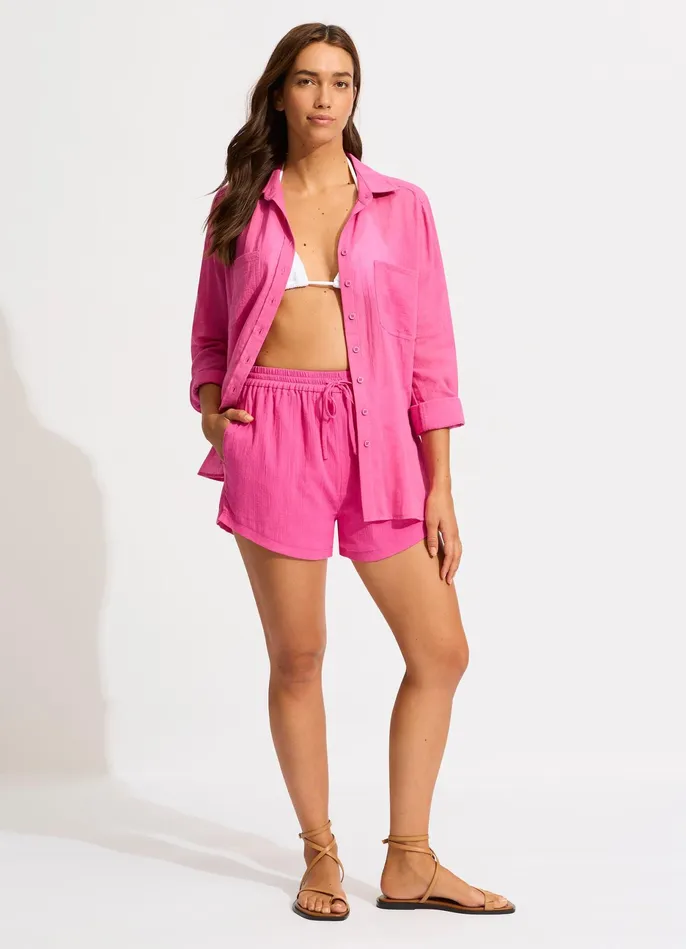 Seafolly Breeze Beach Shirt 8211 Hot Pink Women Tops