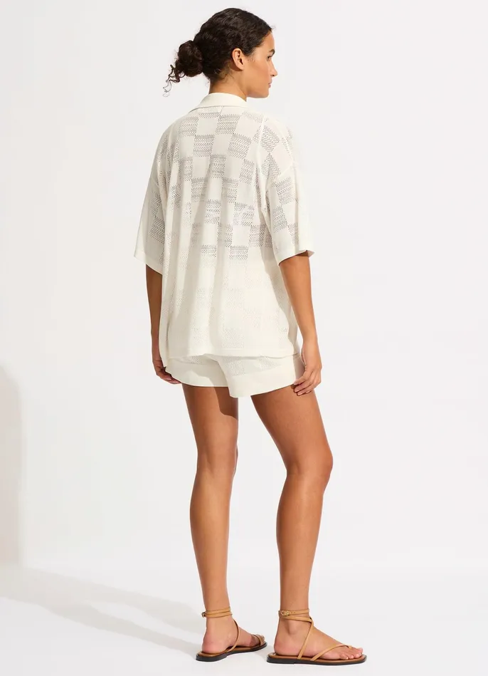 Seafolly Checkered Knit Short 8211 Natural Women Pants and Shorts