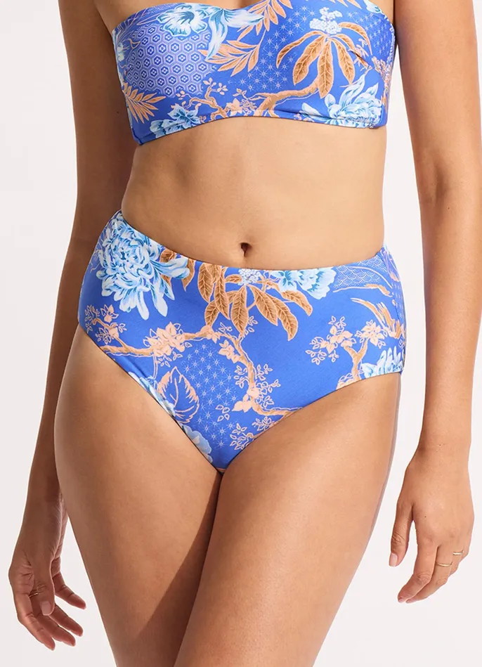 Seafolly Eden High Waisted Bikini Bottom 8211 Azure Women High Waisted Seafolly Eden High Waisted Bikini Bottom 8211 Azure Women High Waisted