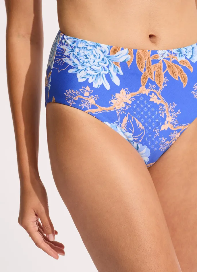 Seafolly Eden High Waisted Bikini Bottom 8211 Azure Women High Waisted Seafolly Eden High Waisted Bikini Bottom 8211 Azure Women High Waisted