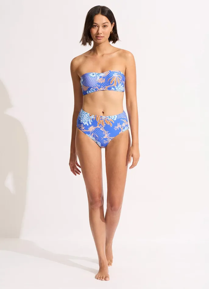 Seafolly Eden High Waisted Bikini Bottom 8211 Azure Women High Waisted Seafolly Eden High Waisted Bikini Bottom 8211 Azure Women High Waisted