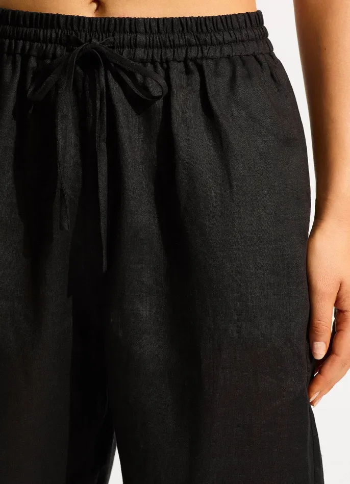 Seafolly Linen Pant 8211 Black Women Pants and Shorts Seafolly Linen Pant 8211 Black Women Pants and Shorts