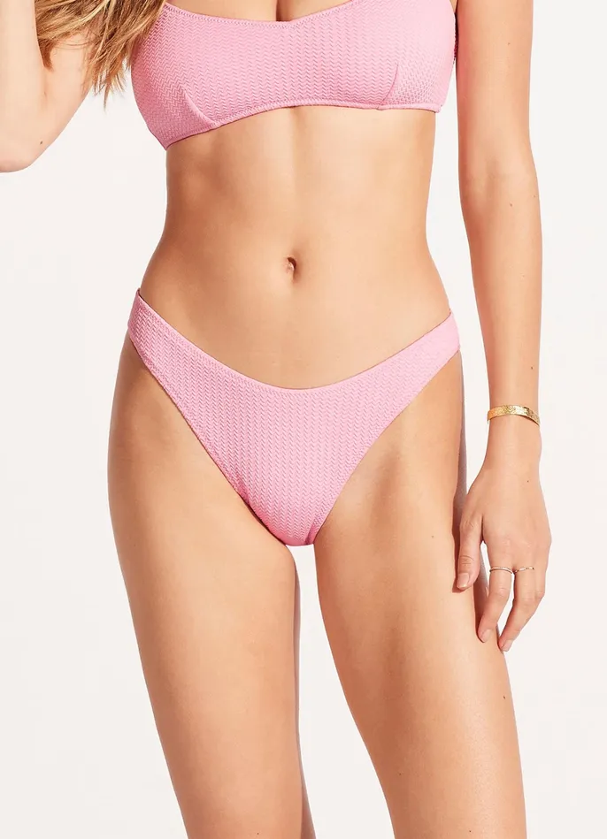 Seafolly Sea Dive High Cut Pant 8211 Parfait Pink Women Brazilian