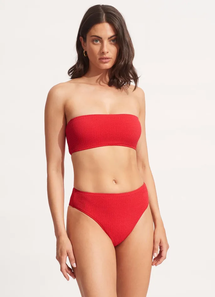 Seafolly Sea Dive High Rise Pant 8211 Chilli Red Women High Waisted