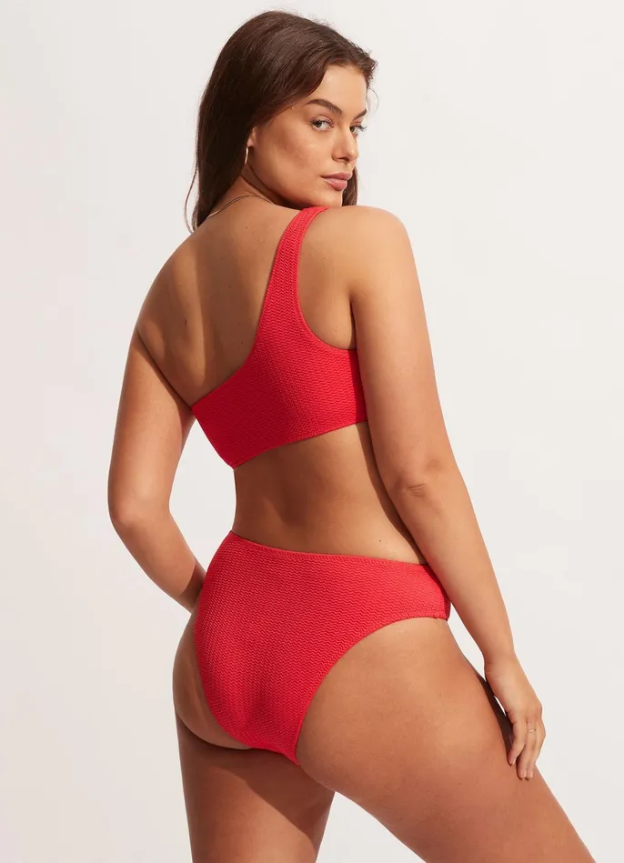Seafolly Sea Dive High Rise Pant 8211 Chilli Red Women High Waisted Seafolly Sea Dive High Rise Pant 8211 Chilli Red Women High Waisted