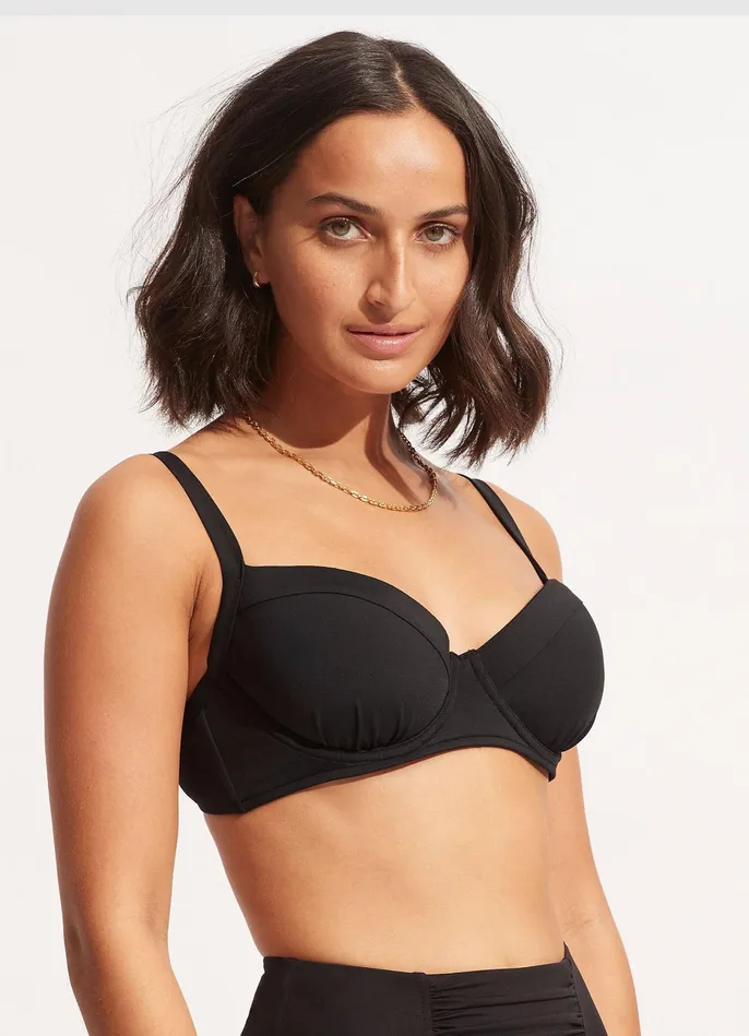 Seafolly Seafolly Collective DD Cup Underwire Bra 8211 Black Women Underwire