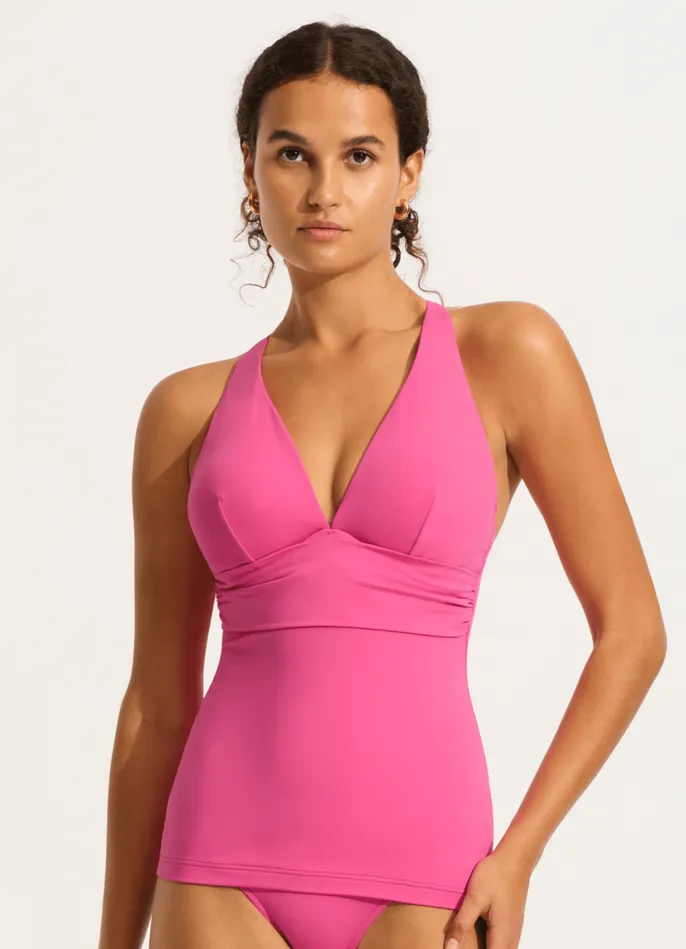 Seafolly Seafolly Collective DD Tankini Top 8211 Hot Pink Women Tankini Seafolly Seafolly Collective DD Tankini Top 8211 Hot Pink Women Tankini