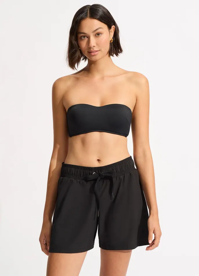 Seafolly Seafolly Collective Mid Length Boardshort 8211 Black Women Boardshorts