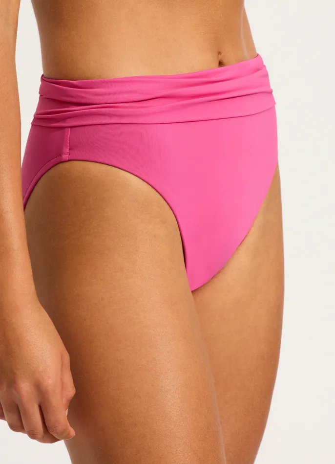 Seafolly Seafolly Collective Roll Top Bikini Bottom 8211 Hot Pink Women More Coverage Seafolly Seafolly Collective Roll Top Bikini Bottom 8211 Hot Pink Women More Coverage