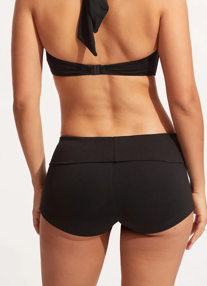 Seafolly Seafolly Collective Roll Top Boyleg 8211 Black Women More Coverage