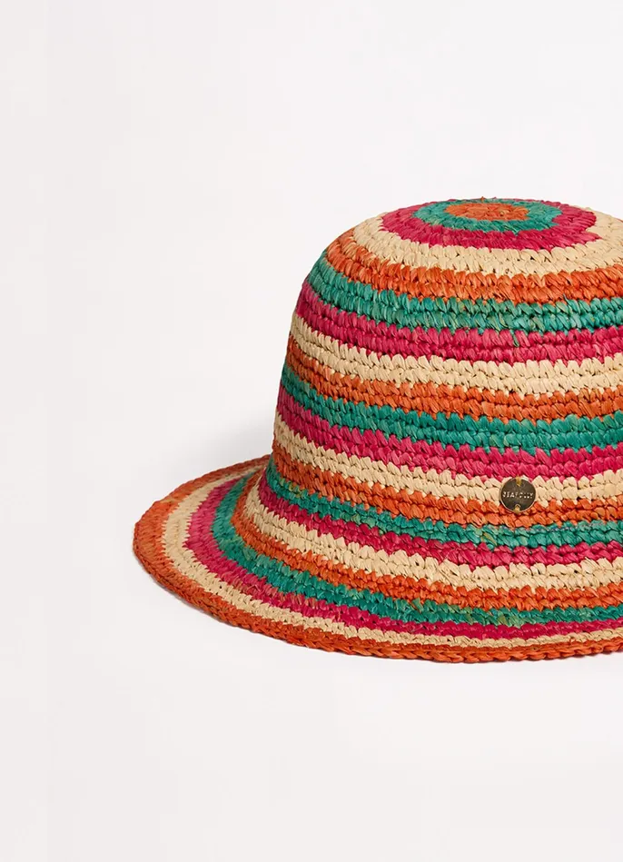 Seafolly Stripe Woven Hat 8211 Multi Women Beach Hats Seafolly Stripe Woven Hat 8211 Multi Women Beach Hats