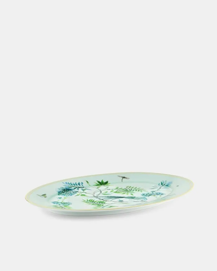 Secret Garden Oval Platter Green Women Aquazzura Dinnerware