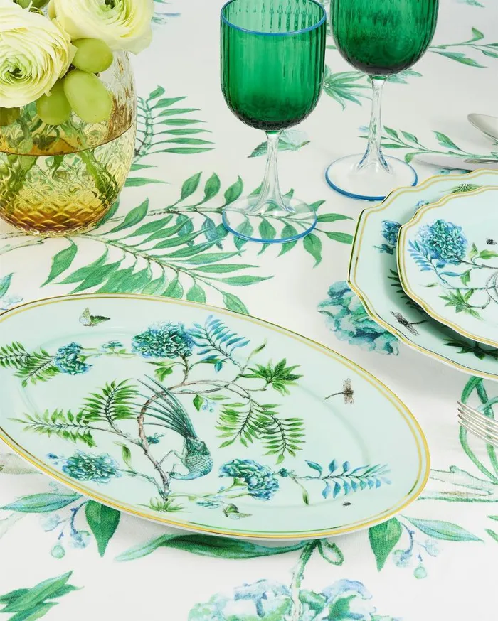 Secret Garden Oval Platter Green Women Aquazzura Dinnerware Secret Garden Oval Platter Green Women Aquazzura Dinnerware