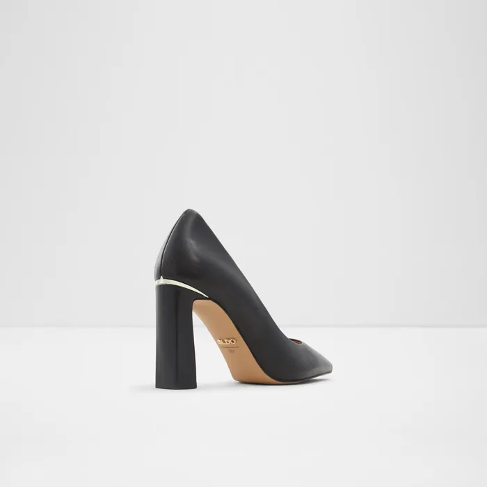 Seirith Black Leather Smooth Women ALDO Heels