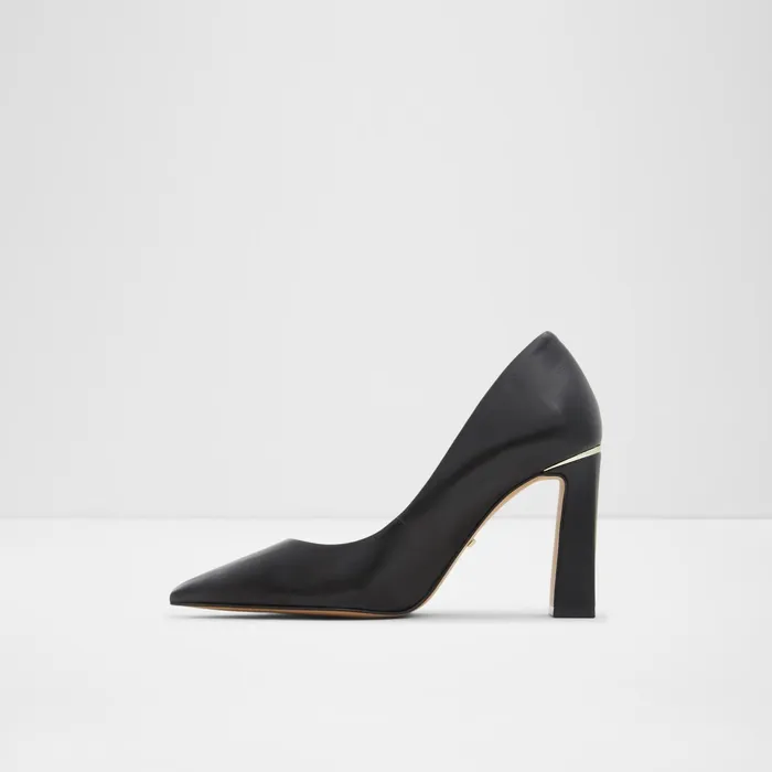 Seirith Black Leather Smooth Women ALDO Heels