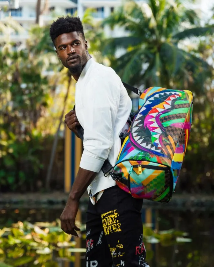 SHARKS IN PARIS CITY STREAKS DUFFLE Bags SPRAYGROUND