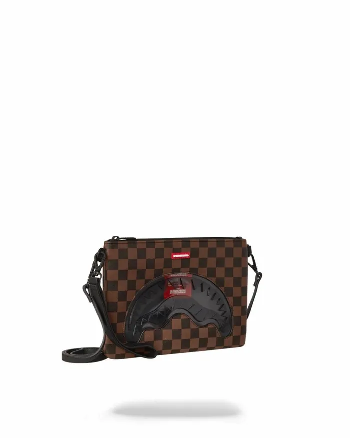SHARKS IN PARIS CLEAR FOR TAKEOFF CROSSOVER CLUTCH WITH STRAP Bags SPRAYGROUND