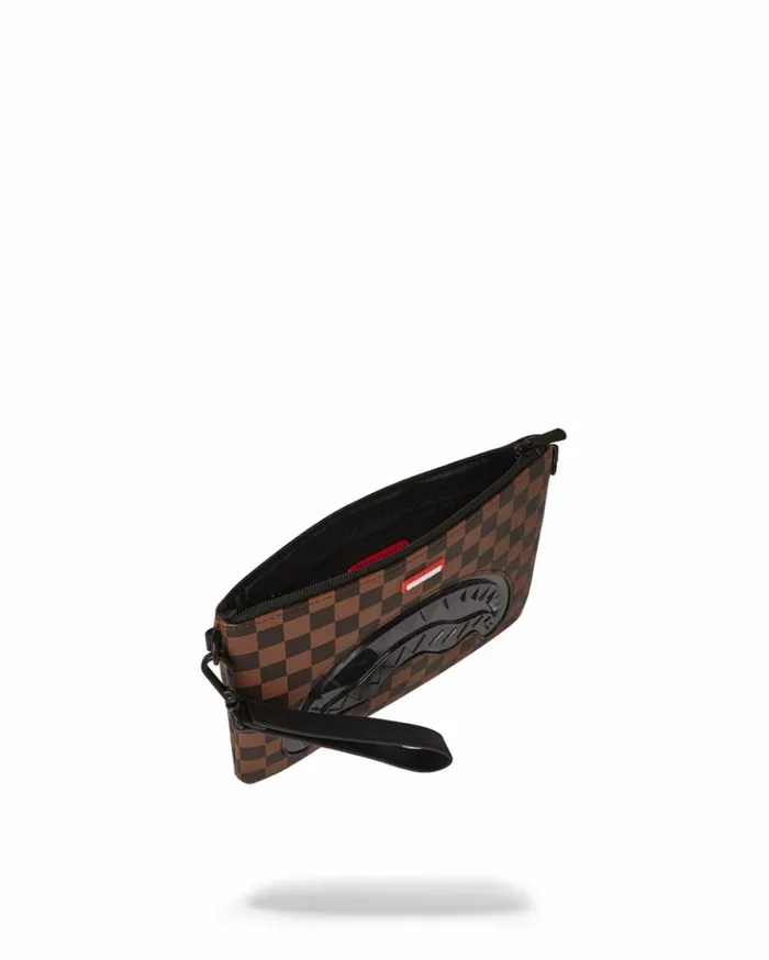 SHARKS IN PARIS CLEAR FOR TAKEOFF CROSSOVER CLUTCH WITH STRAP Bags SPRAYGROUND