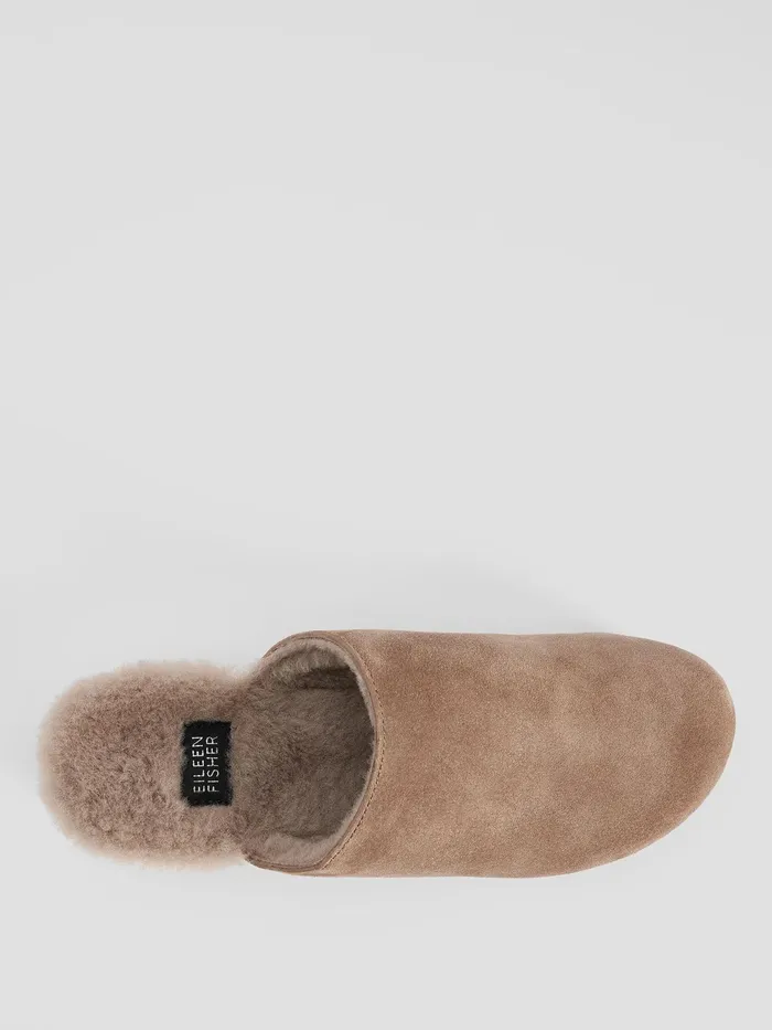 Shearling Clog In Suede Marble Women Eileen Fisher Shoes