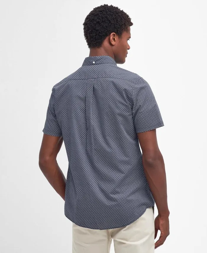 Shell Tailored ShortSleeved Shirt Classic Navy Men Barbour Shirts
