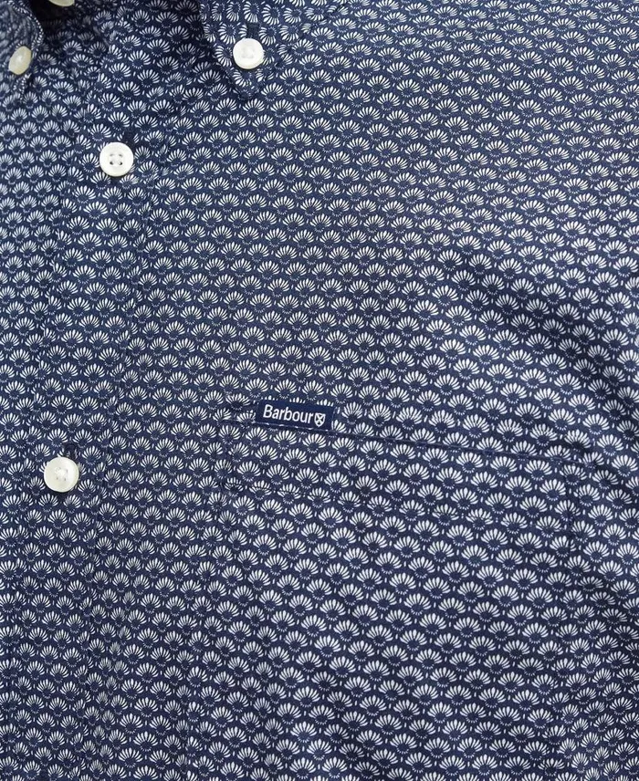 Shell Tailored ShortSleeved Shirt Classic Navy Men Barbour Shirts