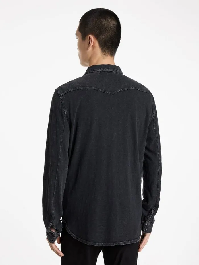 Shirts Men John Varvatos ARVON WESTERN SHIRT Charcoal