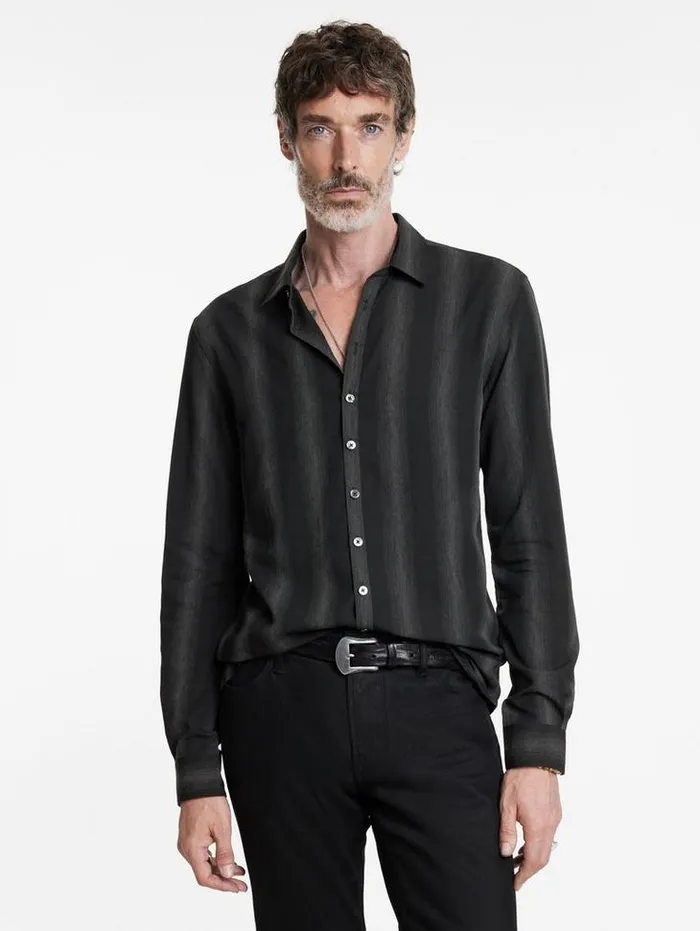 Shirts Men John Varvatos BUCKS SHIRT Black