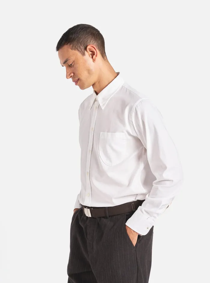 Shirts Men Universal Works Universal Works Daybrook Shirt In White Organic Oxford