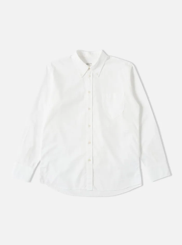 Shirts Men Universal Works Universal Works Daybrook Shirt In White Organic Oxford