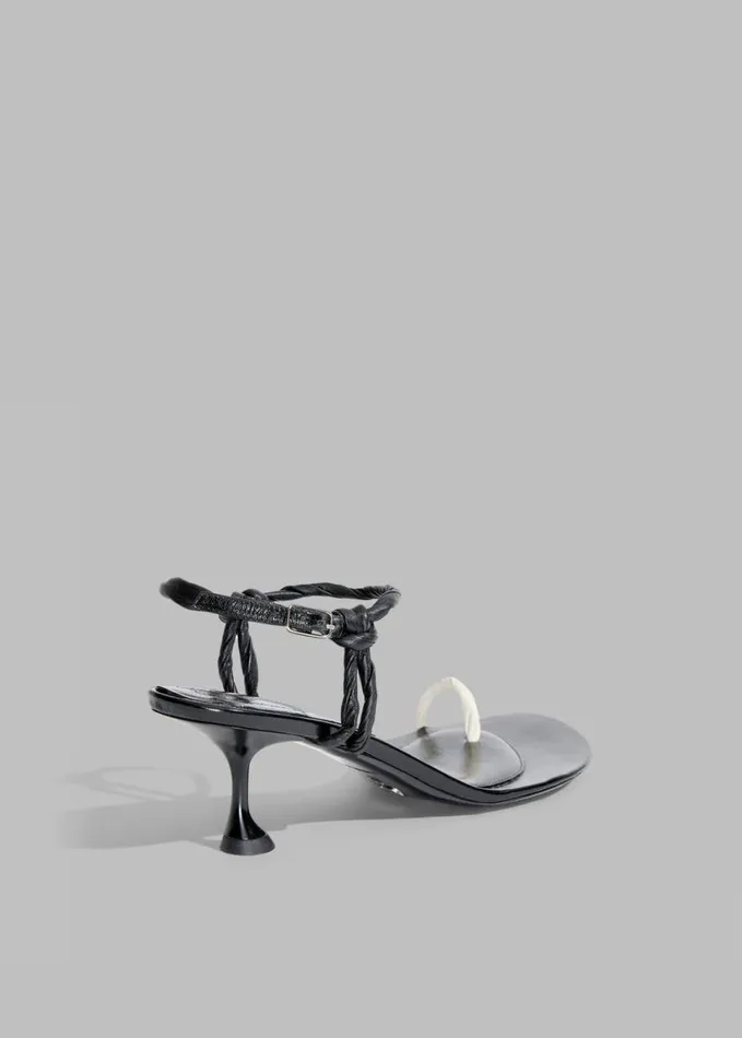Shoes Women The Frankie Shop Proenza Schouler Tee Toe Ring Sandals 8211 BlackCream