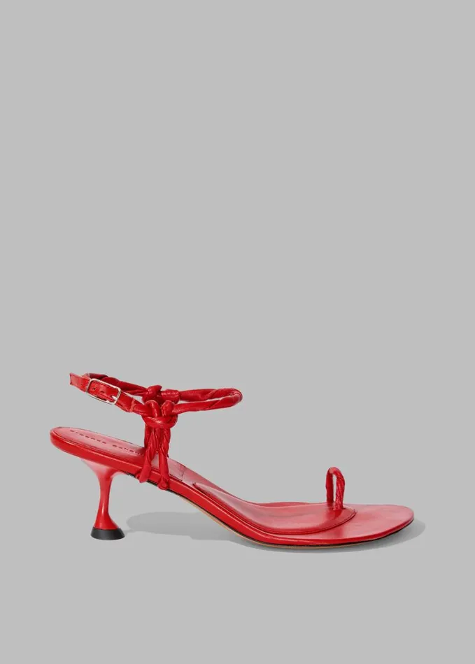 Shoes Women The Frankie Shop Proenza Schouler Tee Toe Ring Sandals 8211 Red