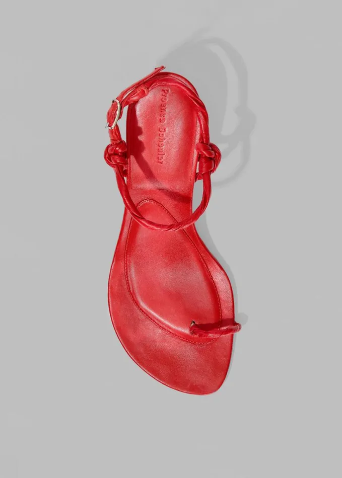 Shoes Women The Frankie Shop Proenza Schouler Tee Toe Ring Sandals 8211 Red