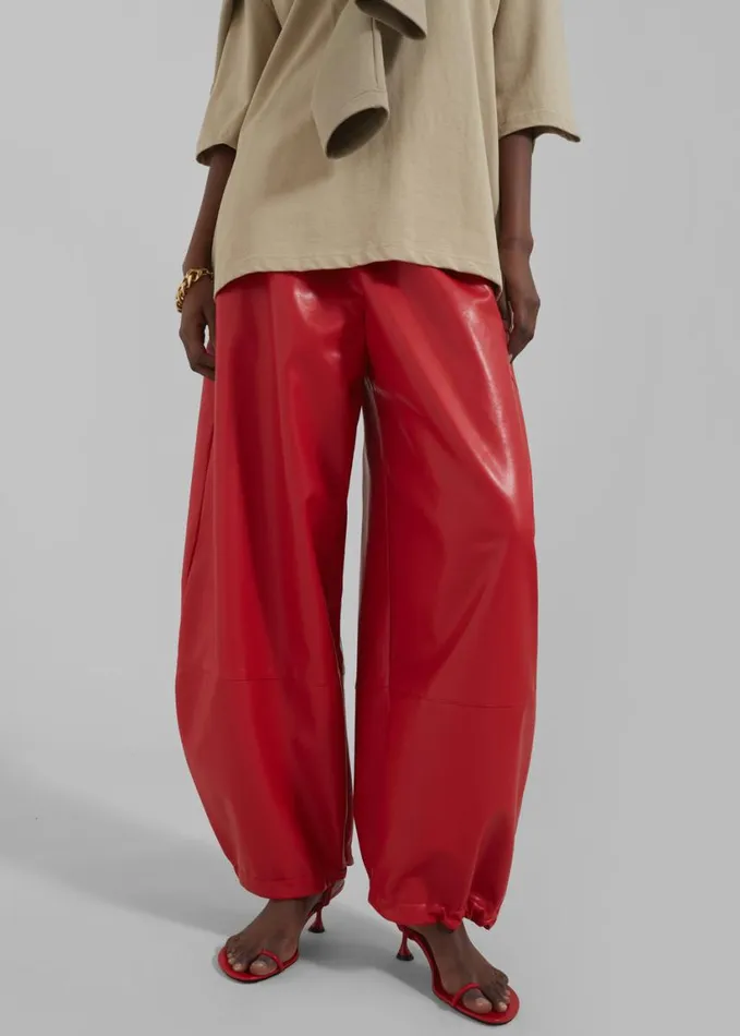 Shoes Women The Frankie Shop Proenza Schouler Tee Toe Ring Sandals 8211 Red