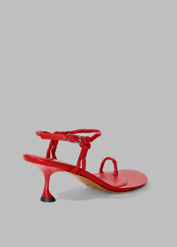 Shoes Women The Frankie Shop Proenza Schouler Tee Toe Ring Sandals 8211 Red