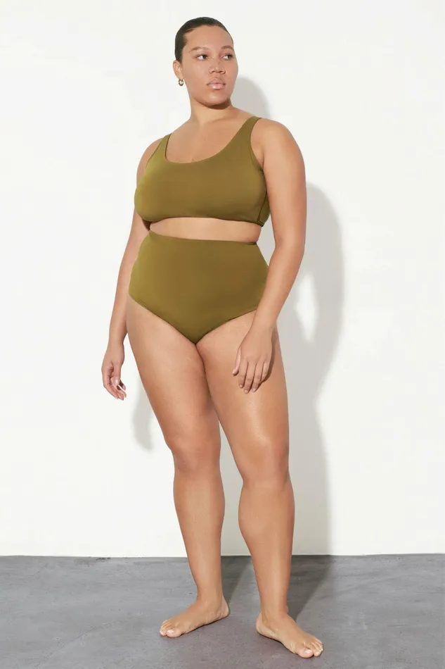 Shop Extended Sizes Mara Hoffman Extended Lydia Bikini Bottom Green