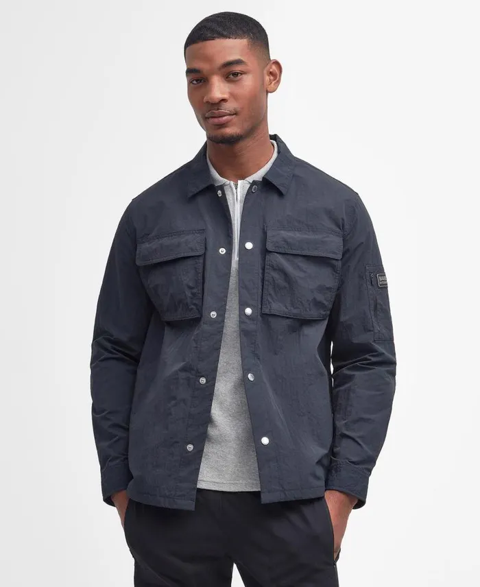 Shutter Overshirt Dark Navy Men Barbour Overshirts