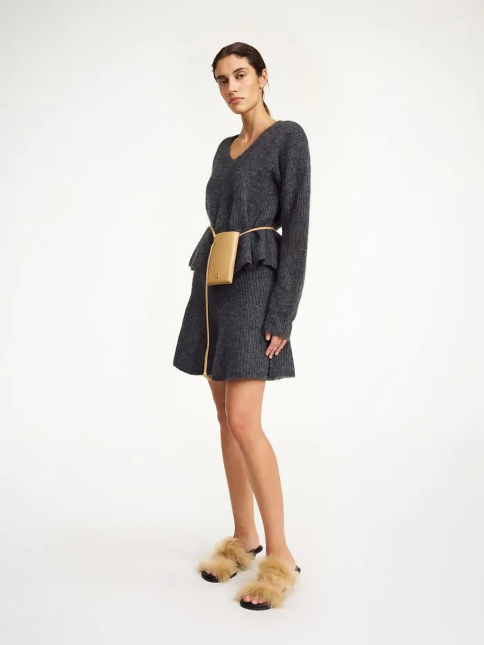 Skirts Women By Malene Birger Dox Mini Skirt Grey Melange